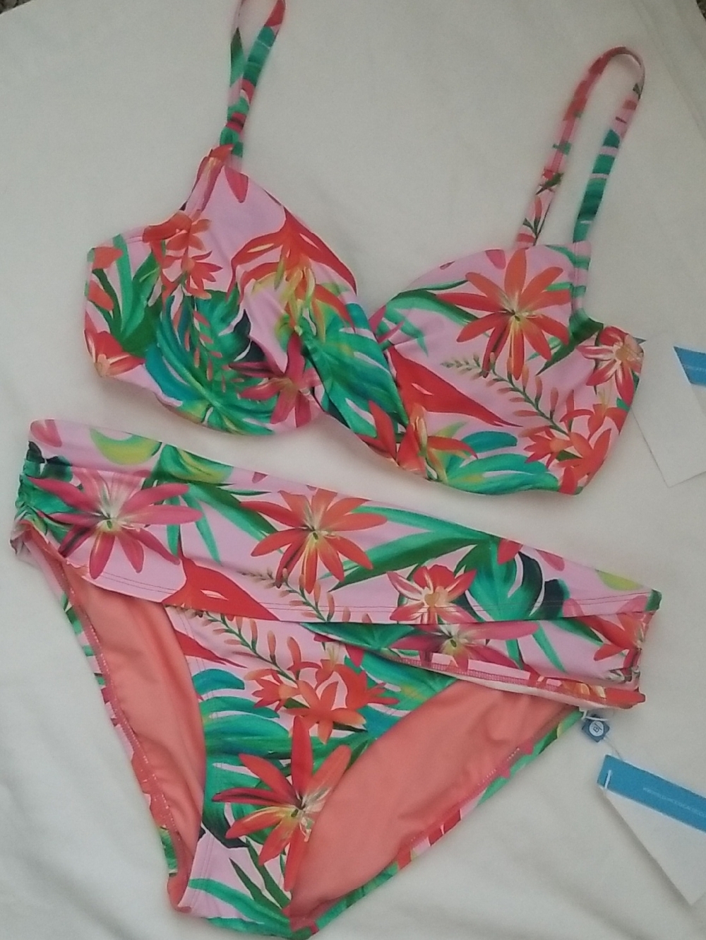NEW!🌺 BleuRod Beattie 🌺Tropical Floral Pink Bikini Set